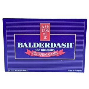 Balderdash GameWorks #250 1984 Vintage Bluffing Board Game 2-6 Players Complete